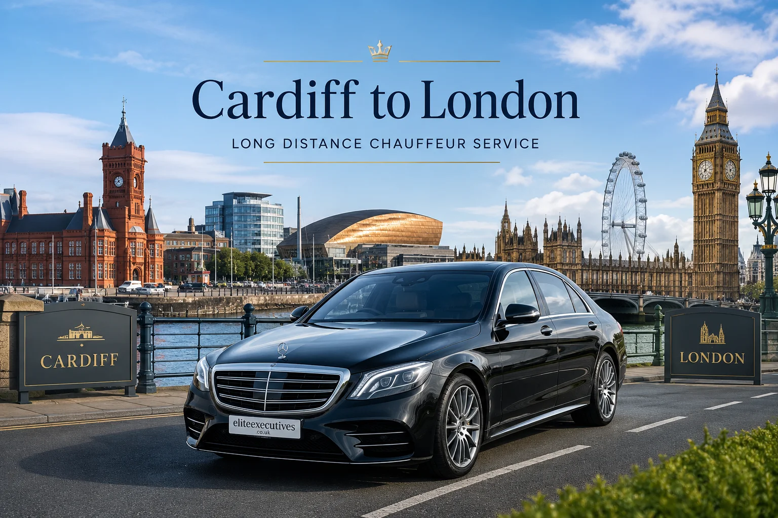 Cardiff to London Long Distance Chauffeur Service